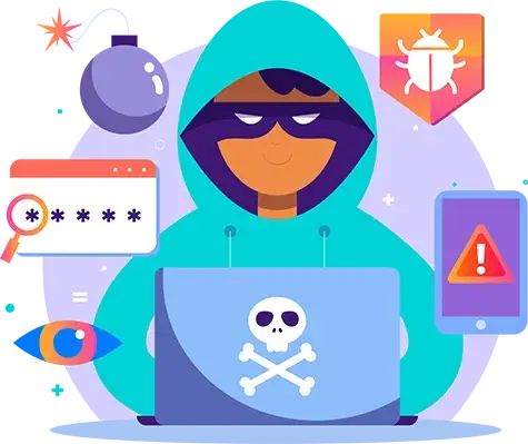 Hacking, viruses, or any type of malicious attack.